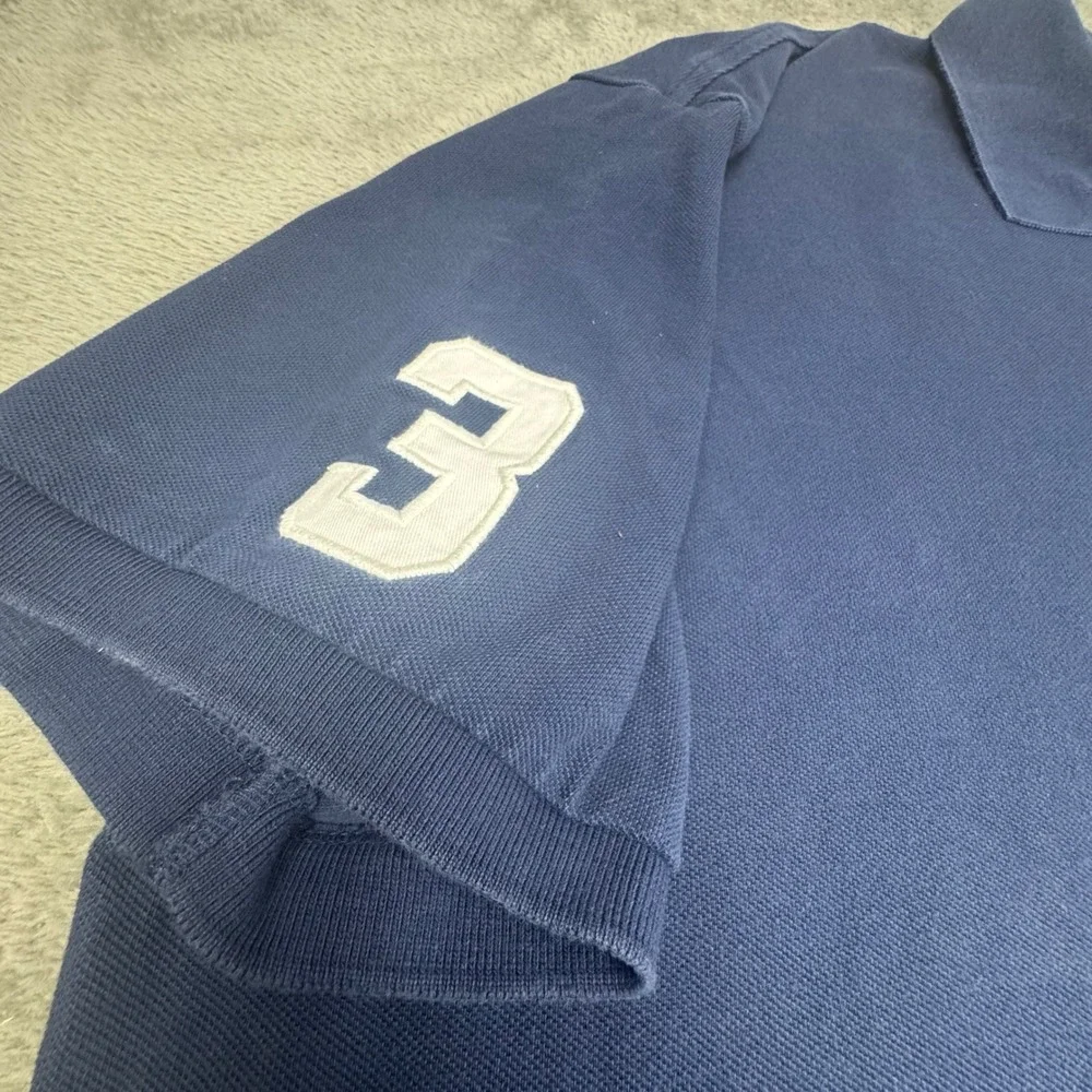 Polo Ralph Lauren Polo Shirt Mens 4XB Navy Blue Excellent Triple Pony Big & Tall